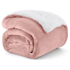 Sherpa Blanket Fluffy Throw Single, Double & King Size -Bed Linings Sale Pink 5 d08f3f29 a6ff 44bf 91d7 6e2eb91c0050