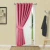 Pink Blackout Curtains Thermal Eyelet Door Curtain -Bed Linings Sale Pink b616b9e4 f396 49db 9901 083ed40932c6