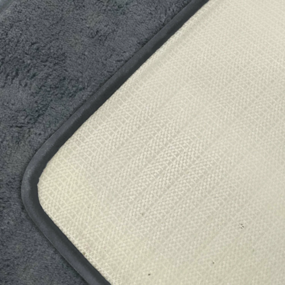 Non Slip Bath Mat Memory Foam Bathroom Door Mat Dark Grey 4 Non Slip Bath Mat Memory Foam Bathroom Door Mat Dark Grey - Image 2