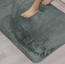Non Slip Bath Mat Memory Foam Bathroom Door Mat Dark Grey 9 Non Slip Bath Mat Memory Foam Bathroom Door Mat Dark Grey -Bed Linings Sale PlainDarkGrey 3