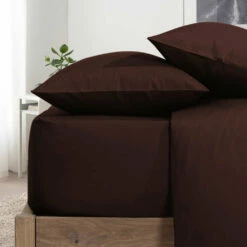 Plain Brown Pillow Case/Cover Pair 12 Plain Brown Pillow Case/Cover Pair -Bed Linings Sale PlainPillowBrown 03