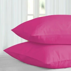 Pink Pillow Cases Plain Cover Pair