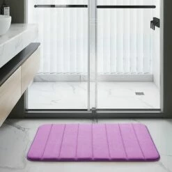 Memory Foam Purple Bathroom Mat