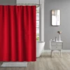 Waterproof Curtains For Bath Shower With Rail Hooks Red 2 Waterproof Curtains For Bath Shower With Rail Hooks Red -Bed Linings Sale Red