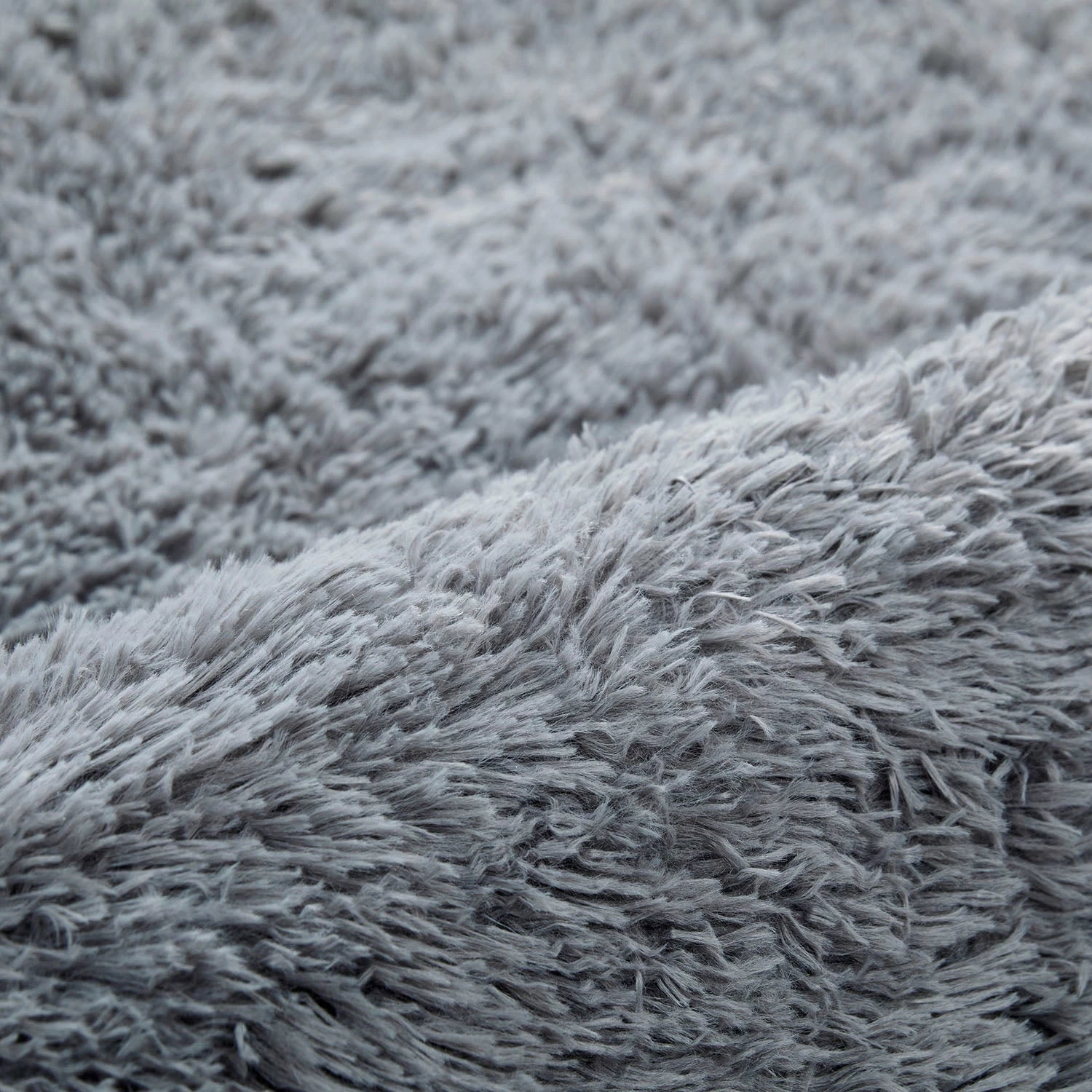 Grey Fluffy Rug Sheepskin Faux Fur Shaggy Living Room Carpet 4 Grey Fluffy Rug Sheepskin Faux Fur Shaggy Living Room Carpet - Image 2