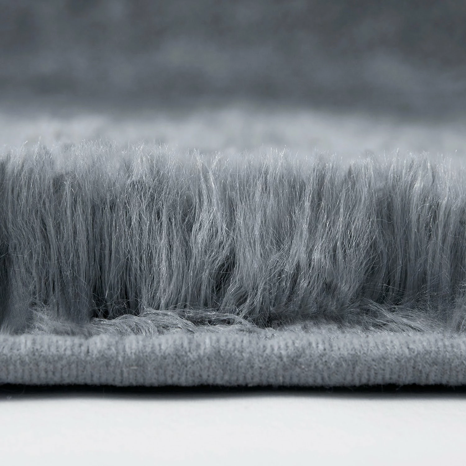 Grey Fluffy Rug Sheepskin Faux Fur Shaggy Living Room Carpet 5 Grey Fluffy Rug Sheepskin Faux Fur Shaggy Living Room Carpet - Image 3
