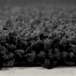 Door Mat Plain Shaggy Doorway Runner Black -Bed Linings Sale ShaggyPeruBathmatBlack 02