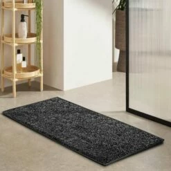 Out Door Mats Shaggy Soft Doorway Runner Charcoal
