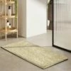 Washable Door Mats Large Shag Pile Doorway Runner Beige -Bed Linings Sale ShaggyPeruBathmatLette