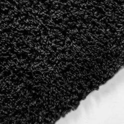Fluffy Rug Large & Small Deep Pile Black Shaggy Rug -Bed Linings Sale ShaggyPeruRugBlack 02