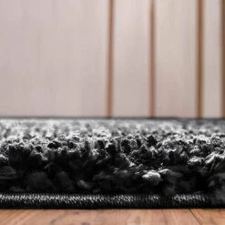 Fluffy Rug Large & Small Deep Pile Black Shaggy Rug -Bed Linings Sale ShaggyPeruRugBlack 04