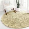 Round Outdoor Rug Soft Pile Shaggy Circle Rug Beige 1 Round Outdoor Rug Soft Pile Shaggy Circle Rug Beige -Bed Linings Sale ShaggyPeruRugLatte 01