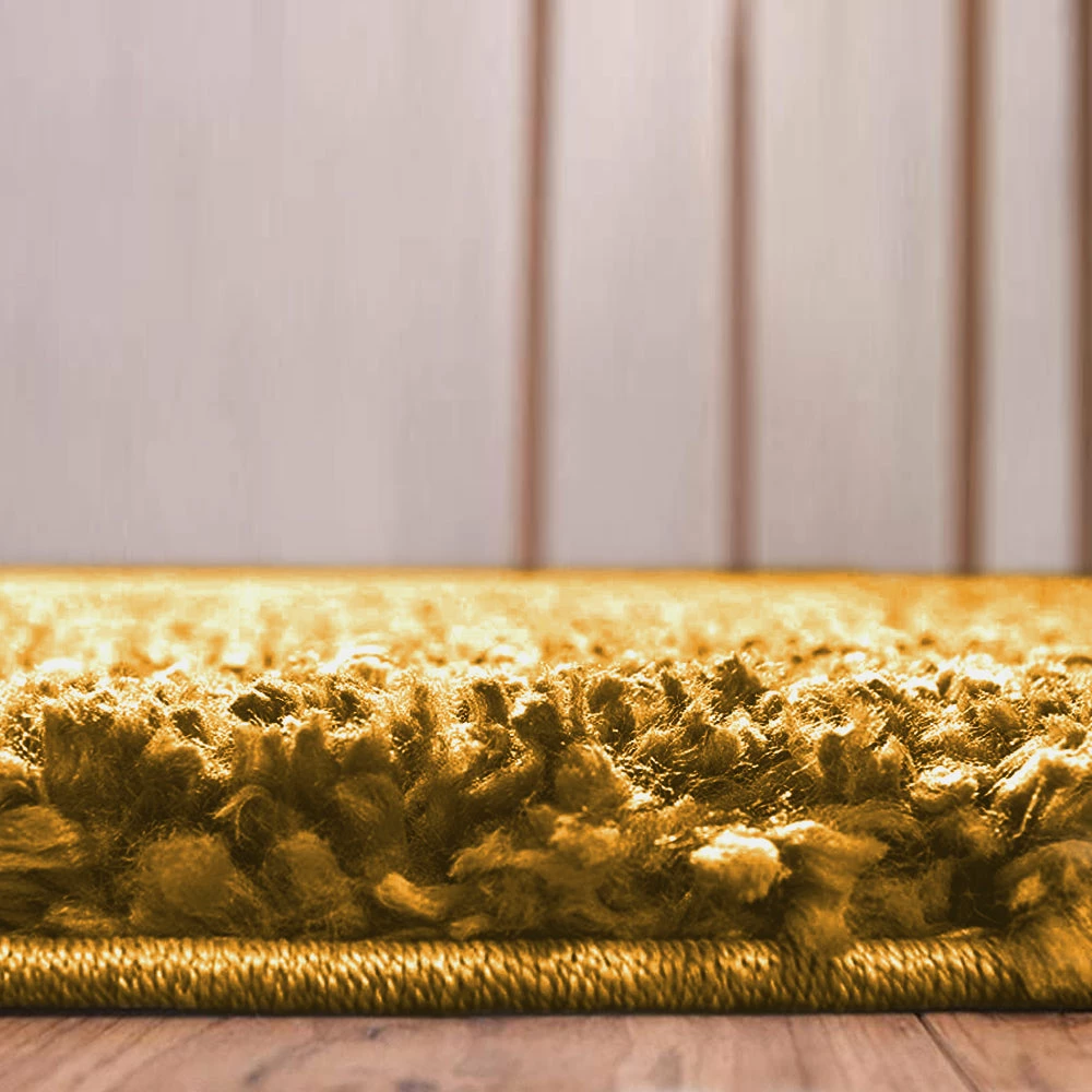 Yellow Rug Large Outdoor Fluffy Shaggy Runner Rug 6 Yellow Rug Large Outdoor Fluffy Shaggy Runner Rug - Image 4