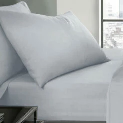 Silver Pillow Cases Plain Cover Pair -Bed Linings Sale Silver 5 0c773f33 cdb6 47e0 b51e 14e3f3c0e601