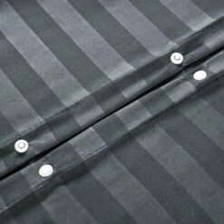 Stripe Bedding Charcoal Duvet Cover Set -Bed Linings Sale StripeDuvetGrey 05