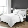 White Bedding Stripe Duvet Cover Set 1 White Bedding Stripe Duvet Cover Set -Bed Linings Sale StripeDuvetWhite 01