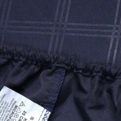 King Size Bedsheets 25cm Deep Navy Blue Fitted Sheet Embossed Pattern -Bed Linings Sale StripeFittedSheetNavy 02