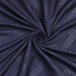 King Size Bedsheets 25cm Deep Navy Blue Fitted Sheet Embossed Pattern -Bed Linings Sale StripeFittedSheetNavy 03