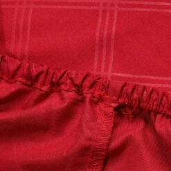 Super King Size Bed Sheet Extra Deep Red Fitted Sheet Embossed Pattern -Bed Linings Sale StripeFittedSheetRed 03
