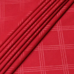 Super King Size Bed Sheet Extra Deep Red Fitted Sheet Embossed Pattern -Bed Linings Sale StripeFittedSheetRed 05