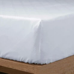 White Double Fitted Sheet Embossed 25cm Deep Bedsheet 10 White Double Fitted Sheet Embossed 25cm Deep Bedsheet -Bed Linings Sale StripeFittedSheetWhite 04