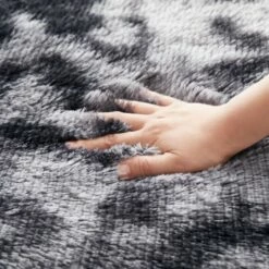 Tie Dye Grey Shaggy Rugs For Living Room -Bed Linings Sale TieDyeGrey 11