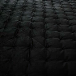Crushed Velvet Quilted Bedspread Sets -Bed Linings Sale black 1 47d021c1 d44d 4b96 8e8a 689e0d7db552