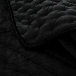 Crushed Velvet Quilted Bedspread Sets -Bed Linings Sale black 2 d9101f48 94b4 4f47 9954 cdc04e7c0ceb