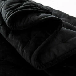 Crushed Velvet Quilted Bedspread Sets -Bed Linings Sale black 4 b645c4fe 020c 4f5e 9ab0 7cf742381c1d