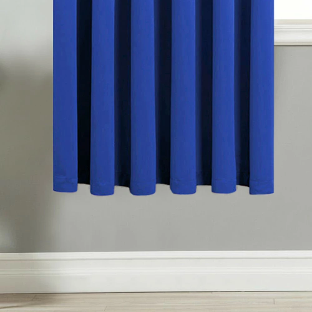 Window Drapes Blackout Pencil Pleat Blue Curtain 6 Window Drapes Blackout Pencil Pleat Blue Curtain - Image 4