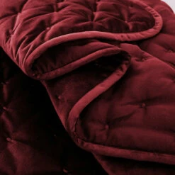Crushed Velvet Quilted Bedspread Sets -Bed Linings Sale burgundy 4 a3ab72ba e562 4507 aec4 fab2f7a4b0df