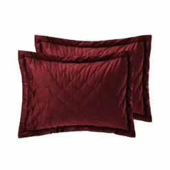 Crushed Velvet Quilted Bedspread Sets -Bed Linings Sale burgundy 8 6bcbef7b c87b 4fdb be6f 2f3b0acbd940