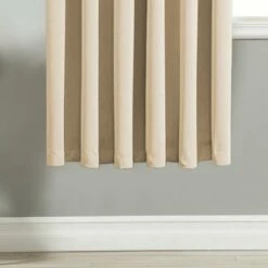 Cream Blackout Curtains Plain Eyelet Door Drape -Bed Linings Sale cream 2 9f9a5ca6 9f2d 482a 9153 c72a4f464d6e