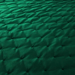 Green Bedding Crushed Velvet Bedspread Set 12 Green Bedding Crushed Velvet Bedspread Set -Bed Linings Sale emerald 1