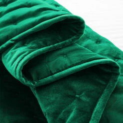 Green Bedding Crushed Velvet Bedspread Set 14 Green Bedding Crushed Velvet Bedspread Set -Bed Linings Sale emerald 3