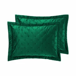 Green Bedding Crushed Velvet Bedspread Set 19 Green Bedding Crushed Velvet Bedspread Set -Bed Linings Sale emerald 8