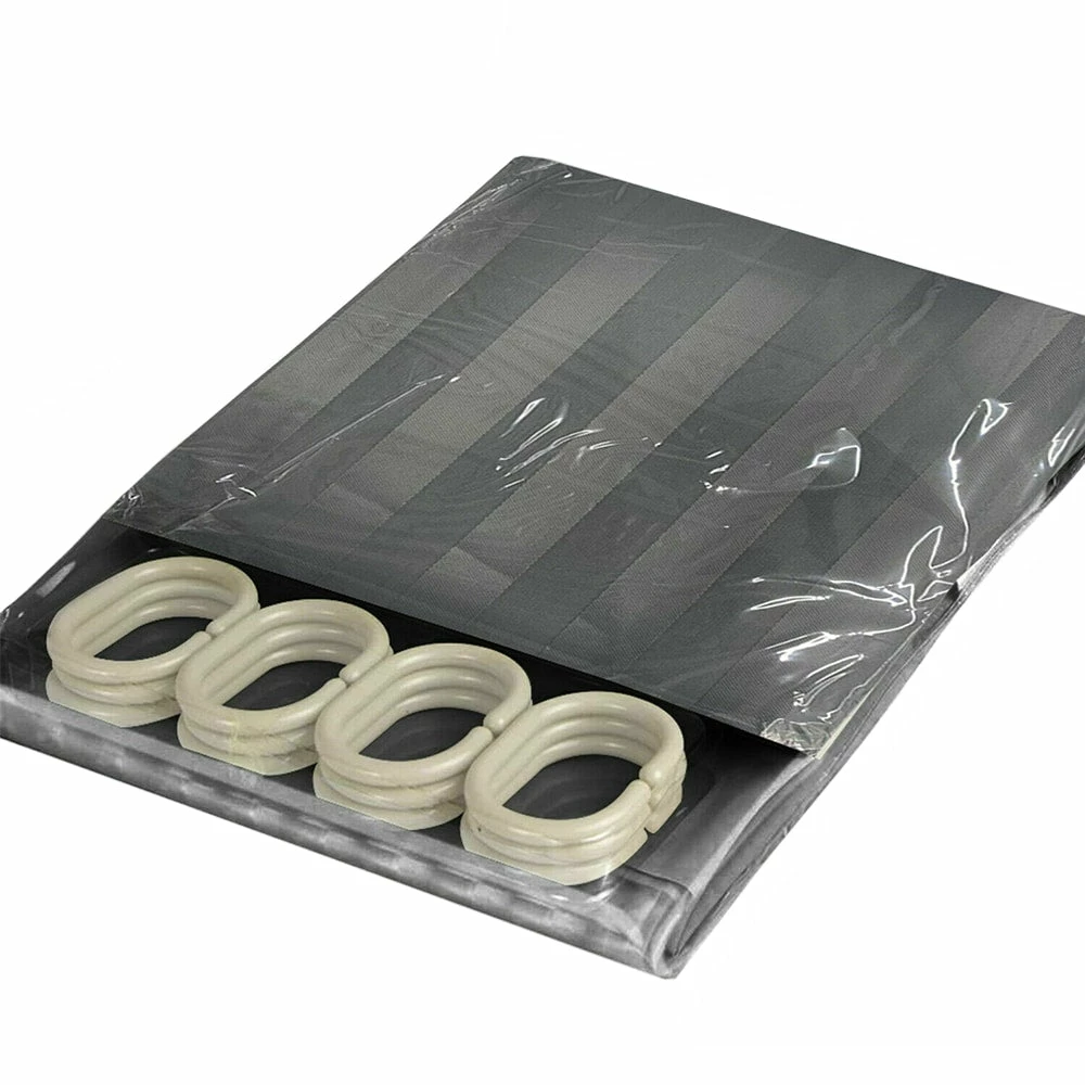 Grey Shower Curtains Ready-Made Waterproof 5 Grey Shower Curtains Ready-Made Waterproof - Image 3