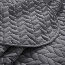Grey Bedspread Quilted Bedding Set Embossed Comforter 13 Grey Bedspread Quilted Bedding Set Embossed Comforter -Bed Linings Sale grey 3
