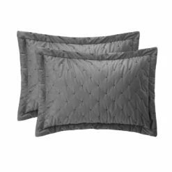 Double Bedspread Grey Velvet Bedding King Quilt Comforter Set -Bed Linings Sale grey 8