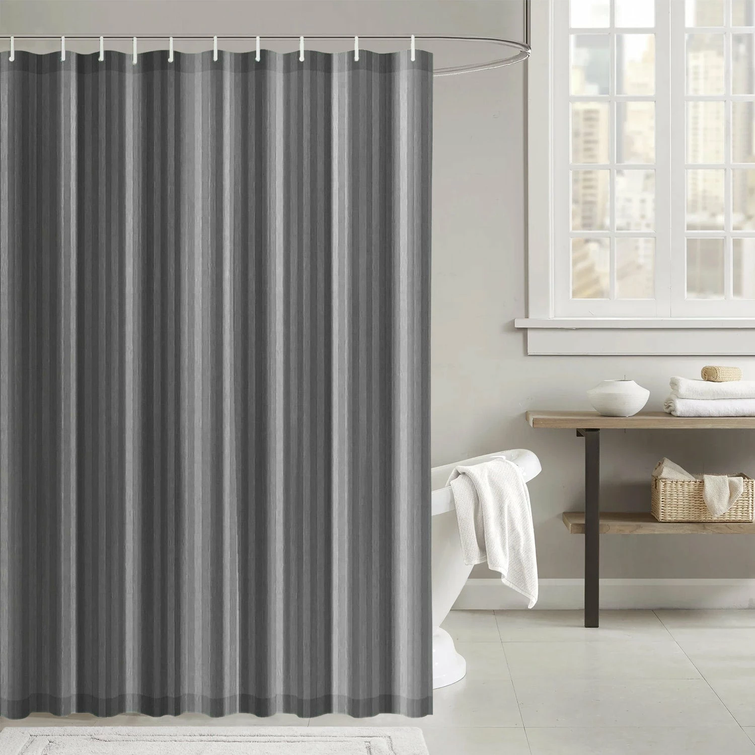 Grey Shower Curtains Ready-Made Waterproof 3 Grey Shower Curtains Ready-Made Waterproof