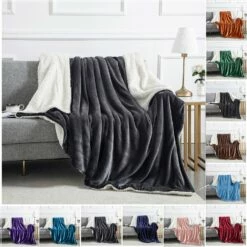 Sherpa Blanket Fluffy Throw Single, Double & King Size