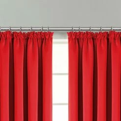 Thermal Blackout Curtains Red Pencil Pleat For Window -Bed Linings Sale red 3 9883c3ae 76d0 4a3a 9373 1fd0827631bc